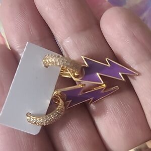 Gold plated huggie hoop earrings